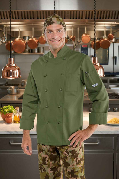 Divisa Completa Cuoco Verde Militare Mimetica - Stile Professionale Unico