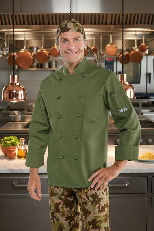 Divisa Completa Cuoco Verde Militare Mimetica - Stile Professionale Unico