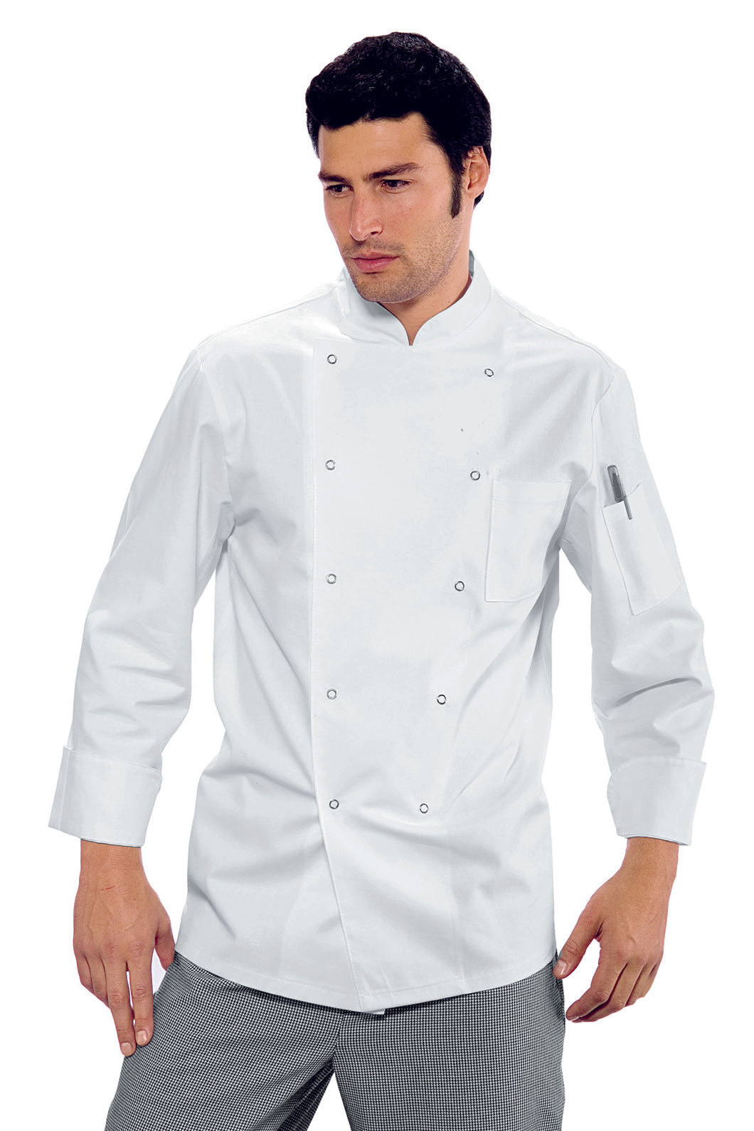 Giacca Cuoco Bottoni A Pressione Bianco