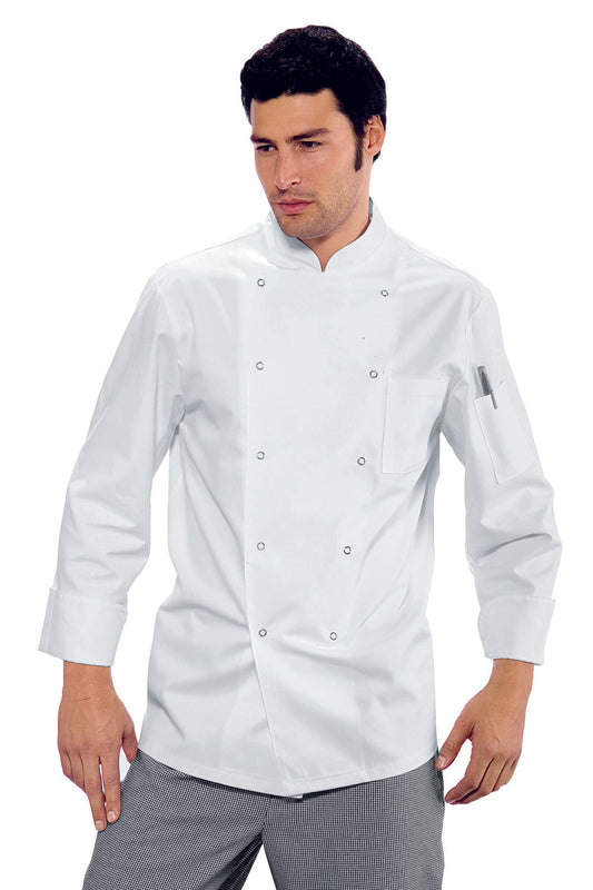 Giacca Cuoco Bottoni A Pressione Bianco