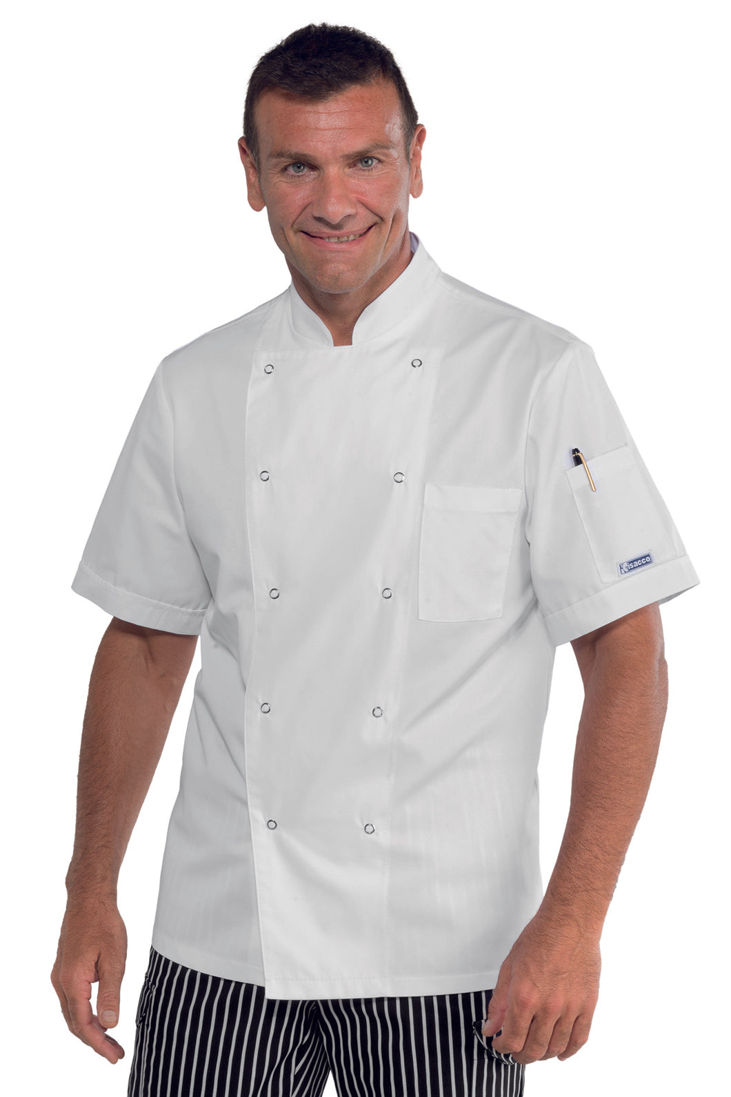 Giacca Cuoco Bottoni A Pressione Bianco