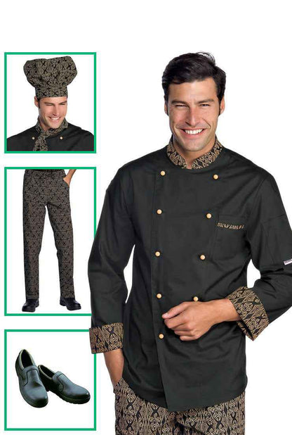 Divisa Cuoco Completa Maori 92 | Giacca + Pantalone + Cappello + Triangolo + Scarpe