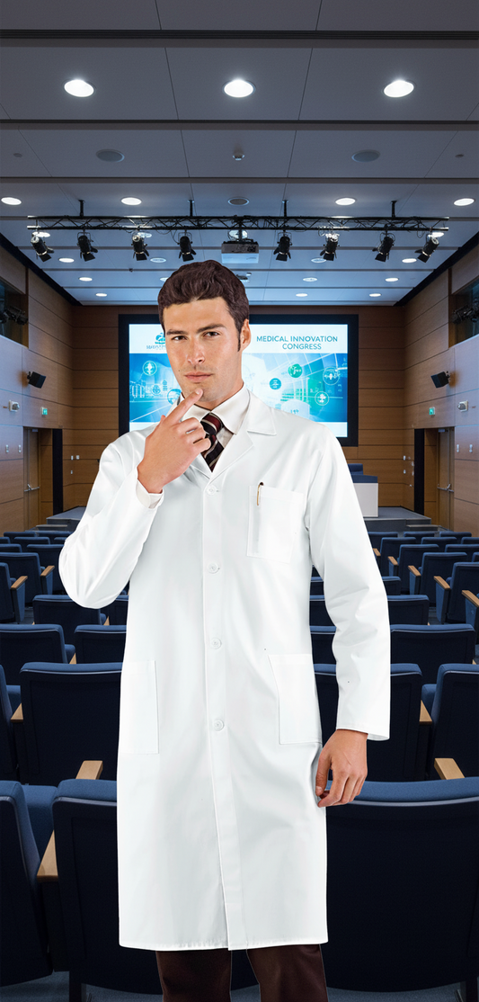 Camice medico in cotone satinato