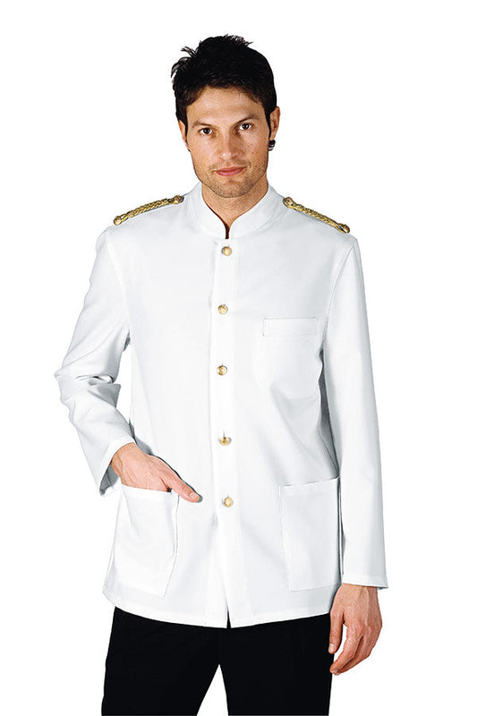 Giacca Cameriere Coreana Con Trecce Bianco