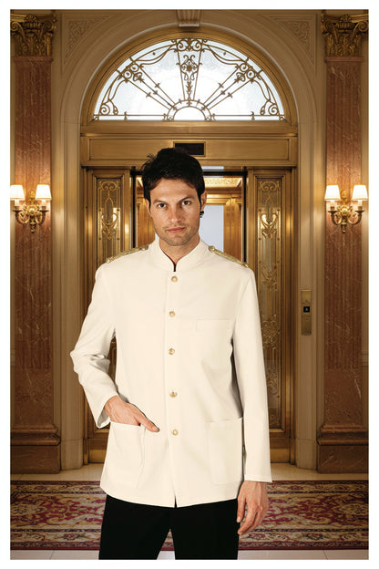 Coreana con tracce Isacco color creme abbigliamento professionale per alberghi