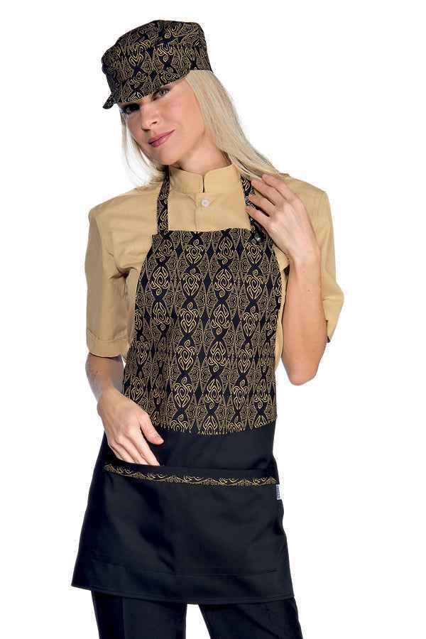 Grembiule Cameriere Brooklyn - Fantasia Maori | 100% Poliestere Professionale Isacco