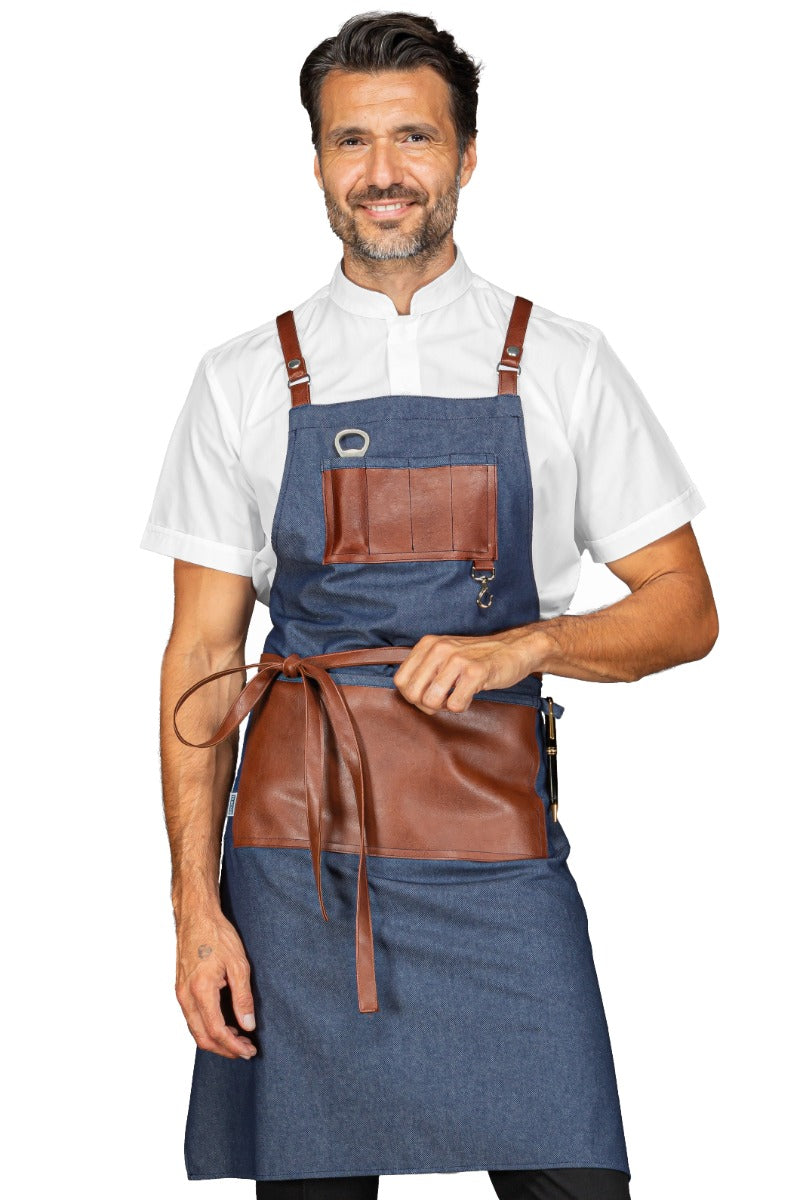 Grembiule Da Lavoro Ignifugo Black Stallion F9-36SL - Verde, Taglia 36, Cotone 9 Oz, Con Pettorina