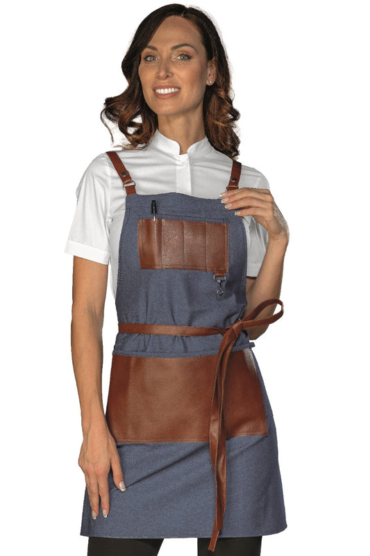 Grembiule Bristol Short Jeans+Ecopelle - Divise & Divise