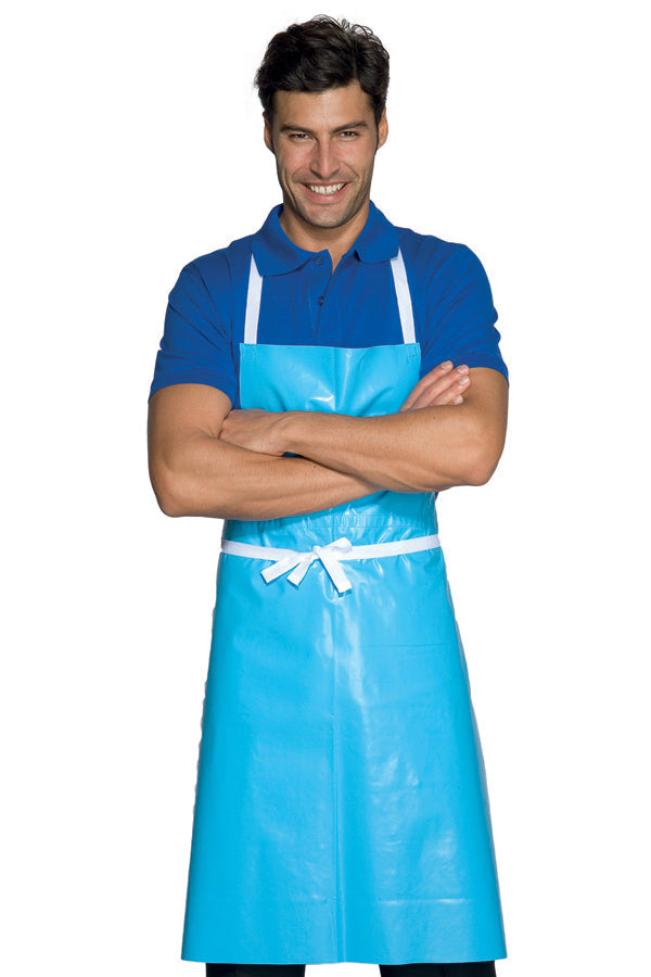 Grembiule Lavapiatti Lavaggio Pettorina Cerato Azzurro