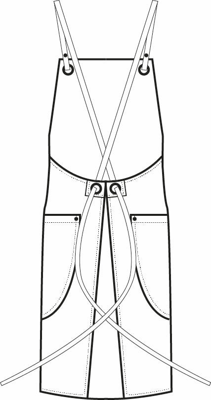 Grembiule Cameriere Sheffield Simil Pelle