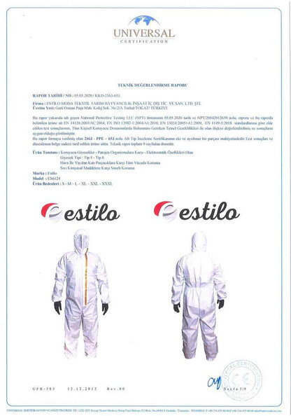 Tuta terza categoria classe 5-6 protezione da agenti infettivi