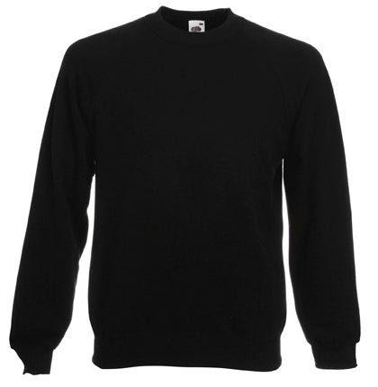 Felpa Girocollo Fruit Of The Loom nero - Divise & Divise