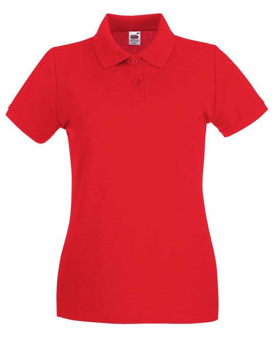 Polo Premium Lady Fit Fruit Of The Loom Manica Corta rossa - Divise & Divise