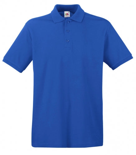 Polo Premium Fruit Of The Loom Manica Corta Blu-Royal