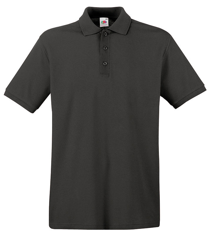 Polo Premium Fruit Of The Loom Manica Corta Graphite