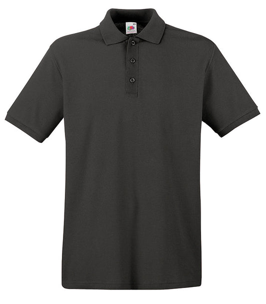 Polo Premium Fruit Of The Loom Manica Corta Graphite