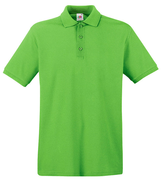 Polo Premium Fruit Of The Loom Manica Corta Lime