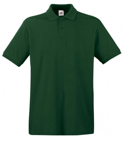Polo Premium Fruit Of The Loom Manica Corta Verde Foresta