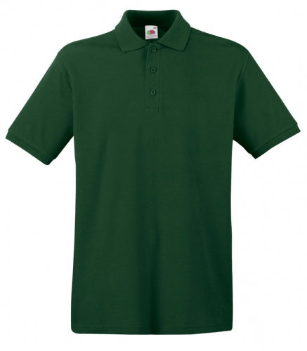 Polo Premium Fruit Of The Loom Manica Corta Verde Foresta
