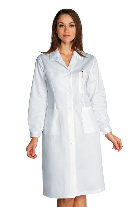 Camice Medico Donna Bianco Satinato No Stiro
