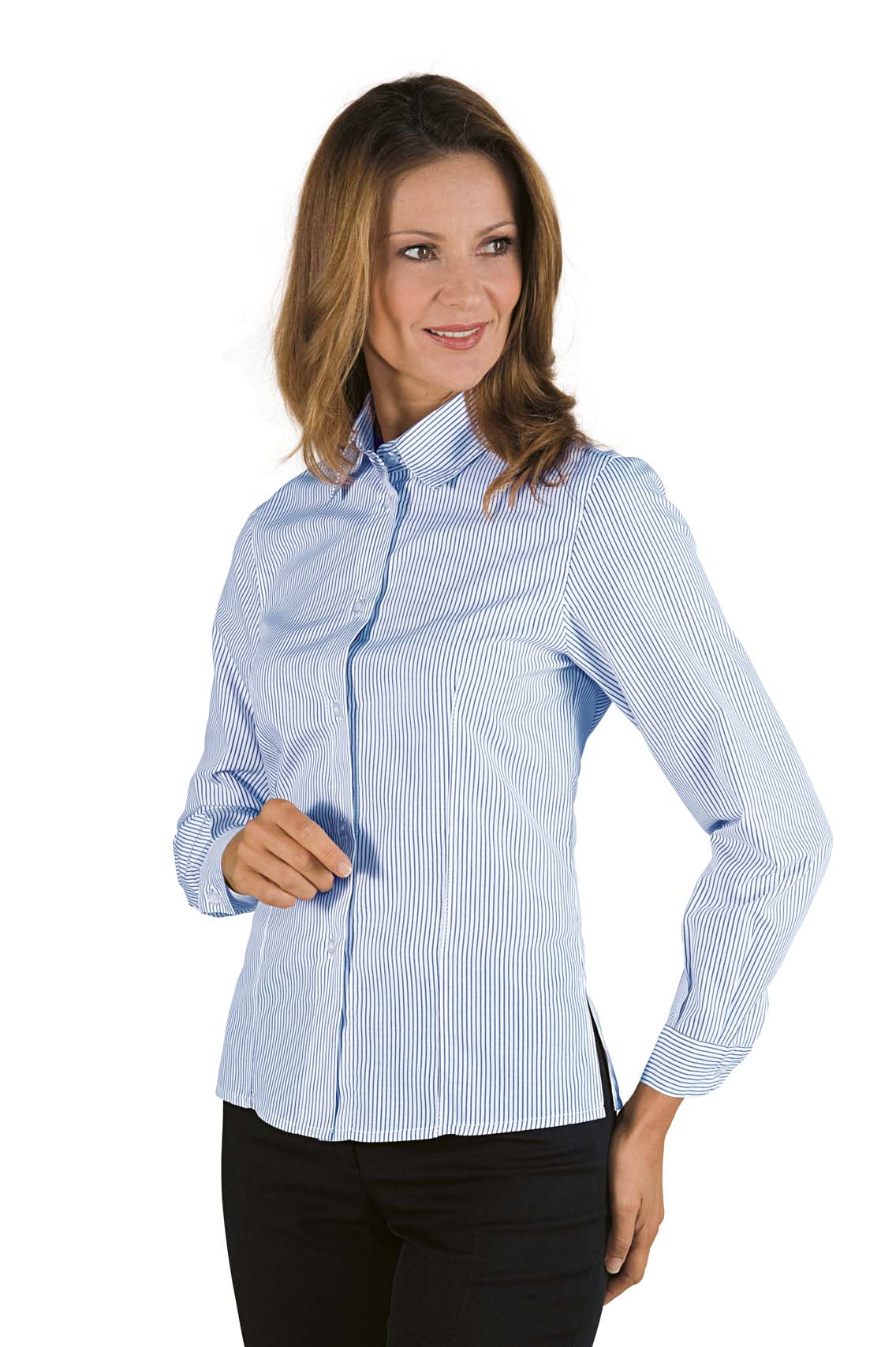 Camicia Kyoto con riga azzurra