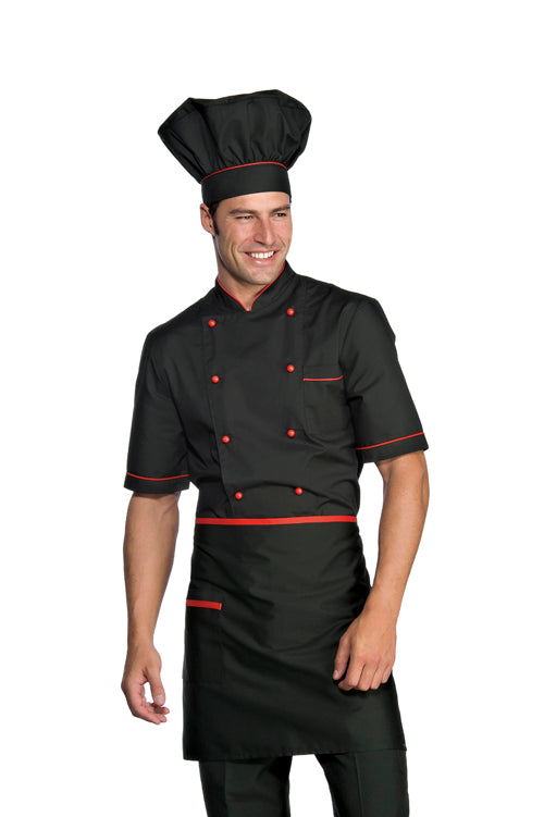 Giacca Cuoco Alicante Nera E Rossa