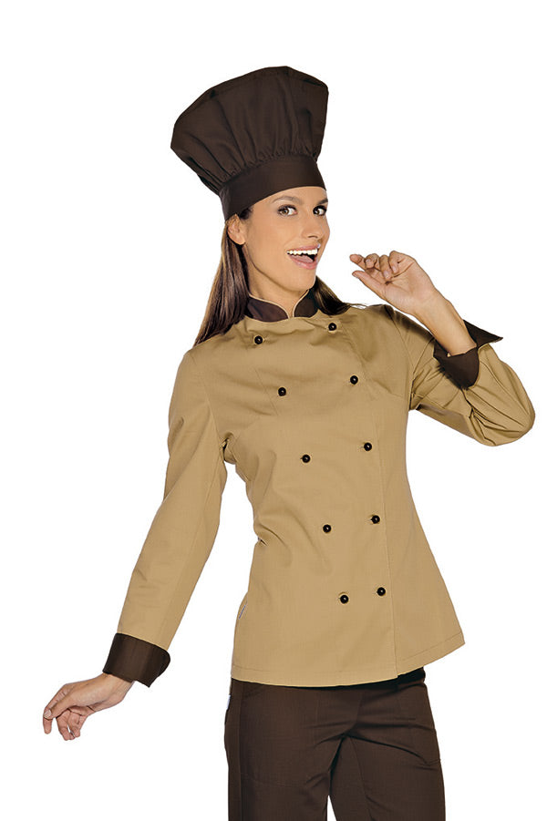 Giacca Cuoco Donna  Lady Royal Biscotto+Moro