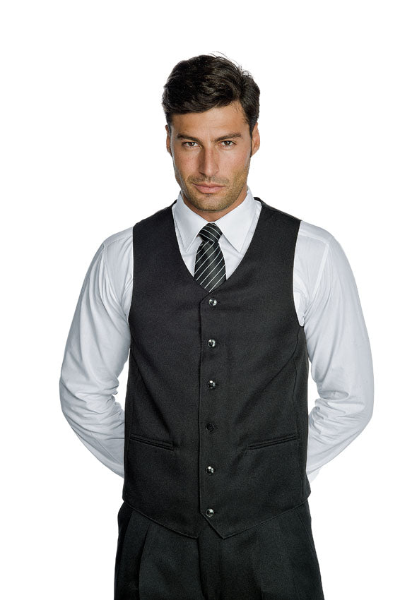 Gilet Cameriere per Sala e Bar Rialto nero