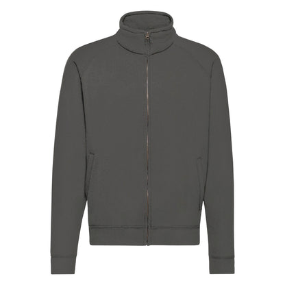 ActionWear Raglan-Hoodie, schwarz – durchgehender Reißverschluss – 80 % Baumwolle