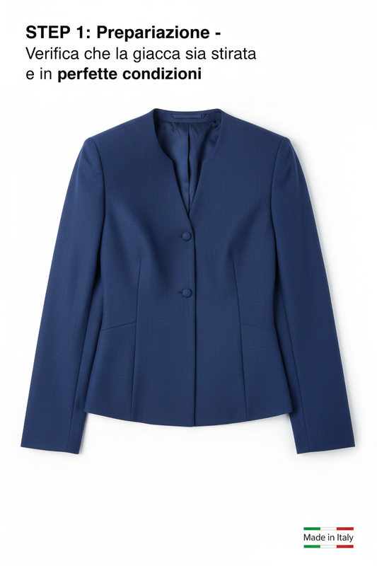 Step 1: Preparazione - Giacca stirata e pronta