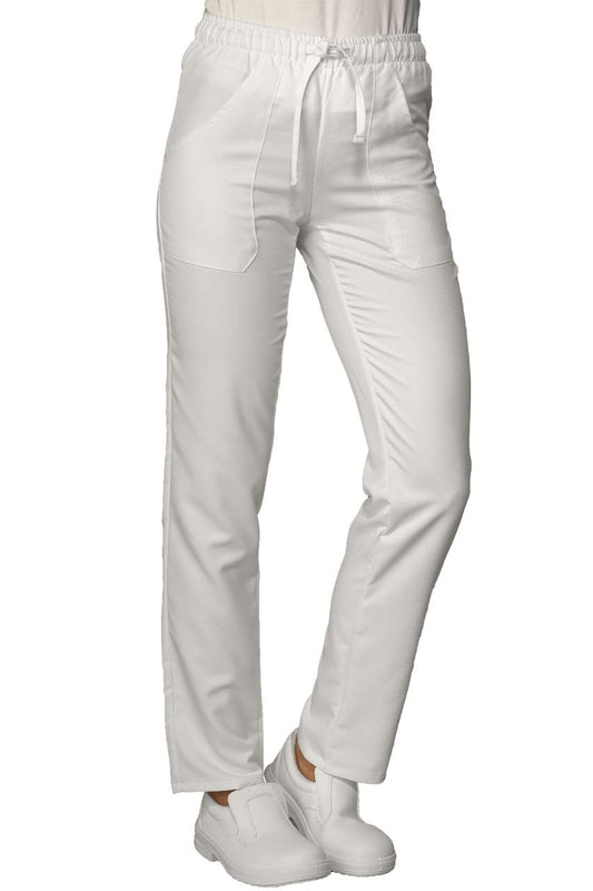 Trousers with white elastic