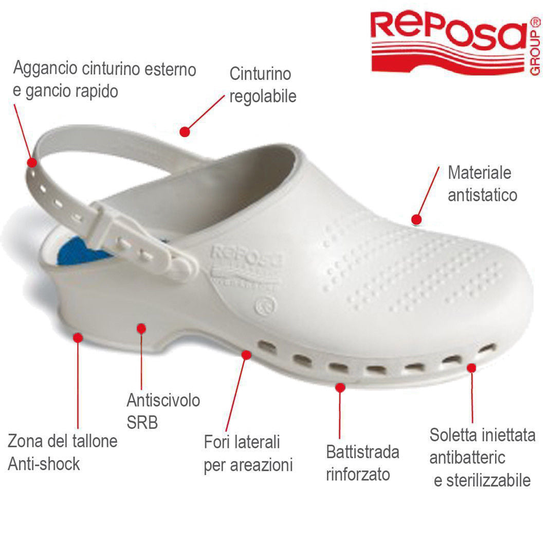 Zoccolo Infermiere, Cuoco con cinturino regolabile, antiscivolo, antistatico