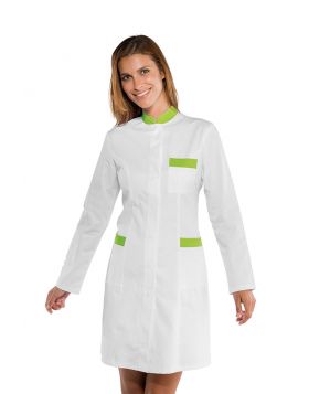 Medical lab coat Catalina white + APPLE