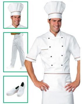 Divisa cuoco completa - giacca Alicante dettagli tricolore