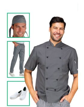 Chef uniform - London summer jacket in gray