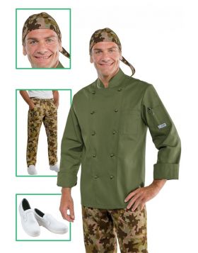 Chef Uniform Military Green Camouflage