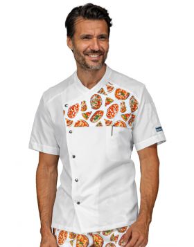 Giacca Cuoco Erickson bianca + pizza