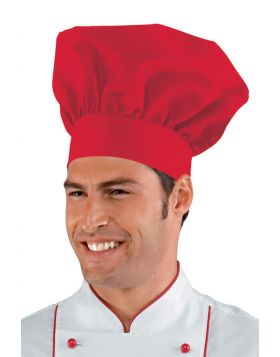 Chef hat, RED adjustable COTTON