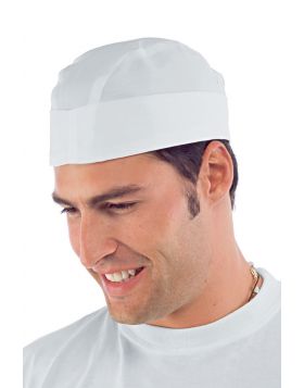 Chef hat model, booster, adjustable, color white, 100% cotton