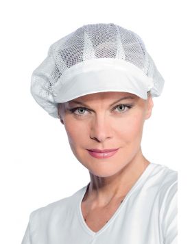 Kitchen hat with visor white