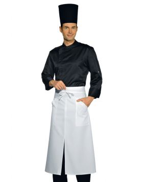 WAITER AND BARMan APRON Versailles WITH SLIT WHITE