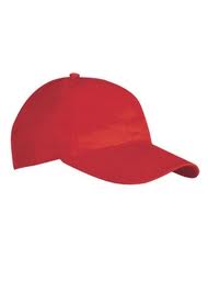 Cappellino baseball con visiera precurvata rosso